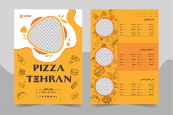 منو رستوران دو رو حرفه ای