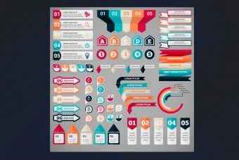 مجموعه قالب آماده اینفوگرافیک کد 9036