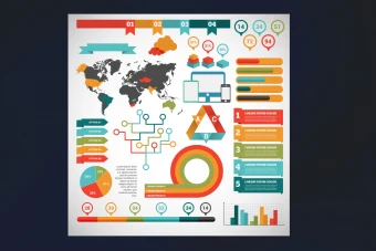 مجموعه قالب آماده اینفوگرافیک کد 9037