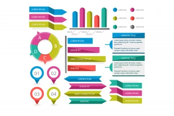 مجموعه قالب آماده اینفوگرافیک کد 9039