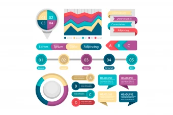 مجموعه قالب آماده اینفوگرافیک کد 9040