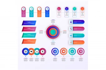 مجموعه قالب آماده اینفوگرافیک کد 9041