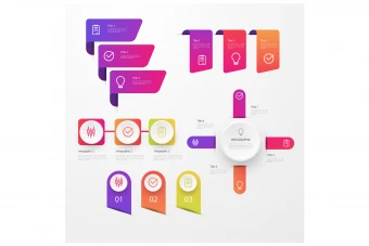 مجموعه قالب آماده اینفوگرافیک کد 9042