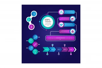 مجموعه قالب آماده اینفوگرافیک کد 9043