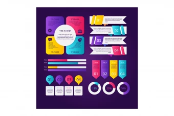 مجموعه قالب آماده اینفوگرافیک کد 9045