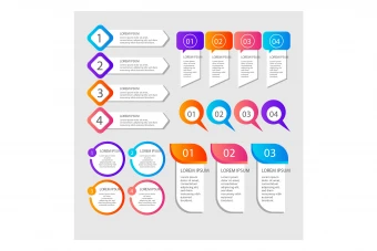 مجموعه قالب آماده اینفوگرافیک کد 9046