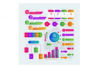 مجموعه قالب آماده اینفوگرافیک کد 9047