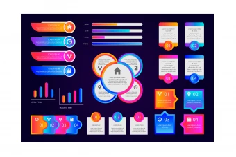 مجموعه قالب آماده اینفوگرافیک کد 9050