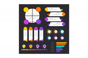 مجموعه قالب آماده اینفوگرافیک کد 9052