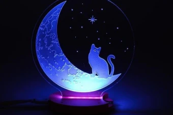 فایل کورل بالبینگ طرح گربه و ماه