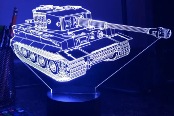 فایل برش لیزر شب خواب طرح تانک