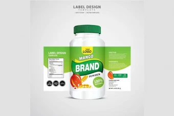 وکتور طرح بطری نوشیدنی