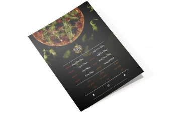 طرح لایه باز منوی فست فود