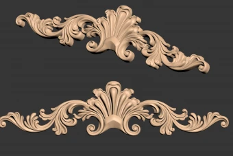 تاج دکوراتیو منبت stl ، مناسب مبلمان و کابینت و گچکاری ساختمان