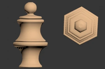 مدل سه بعدی گلدسته دکوراتیو stl