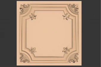 مدل سه بعدی پنل منبت کاری شده stl، قابل اجرا با دستگاه cnc.