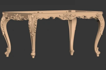 فایل سه بعدی میزجلومبل منبت کاری کلاسیک ،قابل اجرا با دستگاه cnc