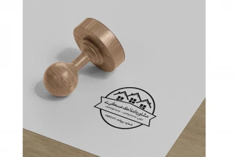 دانلود طرح لایه باز مهر ژلاتینی مشاور املاک | فرمت EPS و AI + فونت‌ها