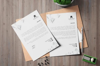 طرح آماده سربرگ اداری لایه باز | فرمت وکتور AI/EPS