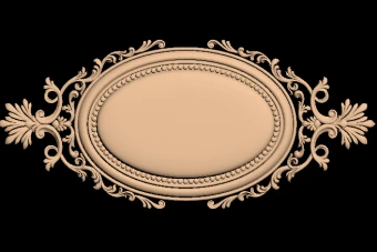 مدل سه بعدی کتیبه منبت کاری شده برای تزئینات دیوار ،نمای ساختمان ب فرمت stl، قابل اجرا با cnc سنگ و چوب