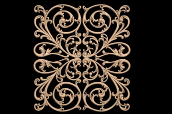 طرح سه بعدی پنل دکوراتیو مناسب  پارتیشن بندی داخلی محیط ها  و درب ،قابل اجرا با cnc سنگ و چوب با فرمت Stl