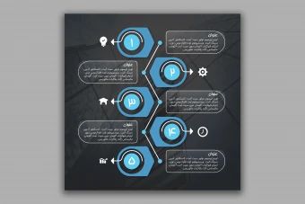 طرح لایه باز اینفوگرافیک کسب و کار