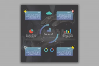 طرح لایه باز اینفوگرافیک کسب و کار