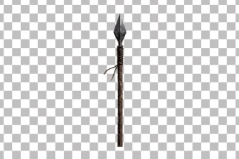 نیزه عاشورایی – نماد جنگ کربلا با بک‌گراند شفاف (PNG)