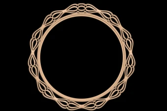 فایل مدل سه بعدی قاب آینه گرد دیواری با فرمت stl