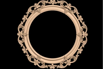 فایل مدل سه بعدی قاب آینه گرد دیواریبا فرمت stl