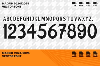فونت رئال مادرید 2026/2025