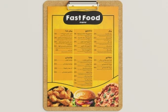 دانلود طرح لایه باز منو فست فود
