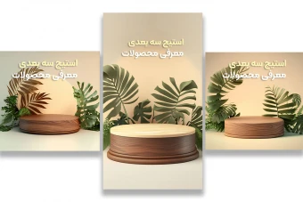 3 قالب استیج معرفی محصولات برنگ قهوه ای و برگ دختان