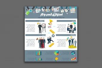 طرح لایه باز اینفوگرافیک | استراتژی کسب و کار