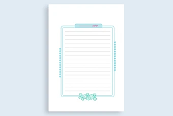 طرح داخلی دفترچه یا دفتر یادداشت طرح لایه باز فتوشاپ