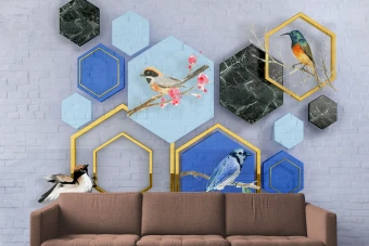 طرح دیوار یا نمای کاغذ دیواری با طرح مدرن