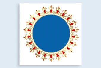 طرح اسلیمی ترنج طلایی