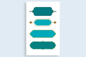 طرح قاب تیتر / وکتور حاشیه
