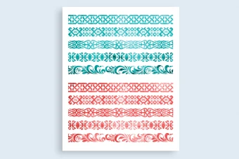 وکتور اسلیمی خط جدا کننده عناصر طرح