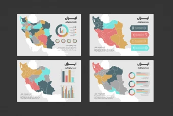 طرح لایه باز اینفوگرافیک - نقشه ایران