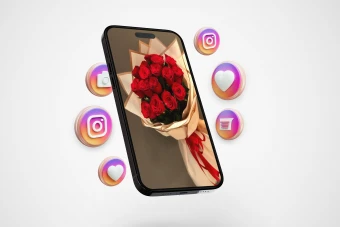 موکاپ پریمیوم لایه باز سه بعدی موبایل استوری اینستاگرام psd