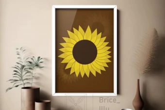 فایل دیجیتال تابلوی گل آفتابگردان