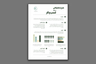 طرح لایه‌ باز پوستر - طرح تحقیقاتی در حوزه کسب و کار
