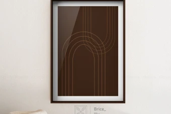 فایل دیجیتال تابلو مینیمال قهوه‌ای