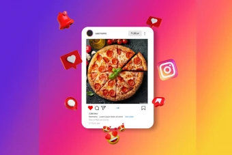 موکاپ پریمیوم لایه باز سه بعدی پست اینستاگرام psd