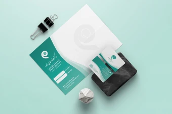 طرح لایه باز سر نسخه و کارت ویزیت پزشک