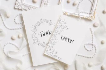 مجموعه کلپ‌آرت شکوفه گیلاس خطی | حاشیه متن برای طراحی عروسی و کارت دعوت