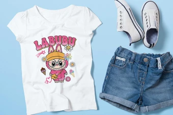 فایل لایه‌باز وکتور لبوبو صورتی | تم تابستانی