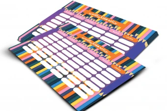 دانلود فایل لایه باز برنامه هفتگی کلاسی شاد و جذاب با طرح مداد