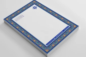 دانلود فایل لایه باز سربرگ اسلیمی و سنتی A4 | طرح آماده سربرگ ایرانی با کیفیت بالا